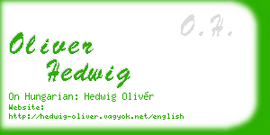oliver hedwig business card